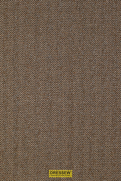 Herringbone Coating Black / Tan / Ecru