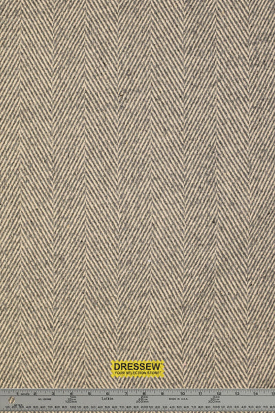 Herringbone Coating Ecru / Grey