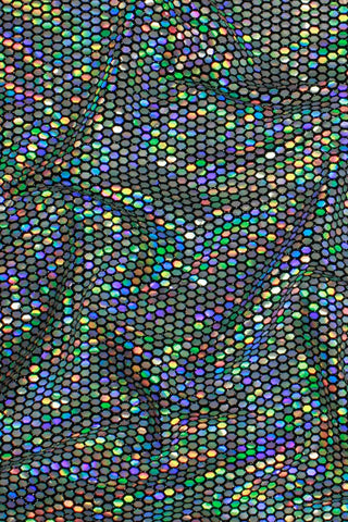 Hexagon Metallic Knit Holographic