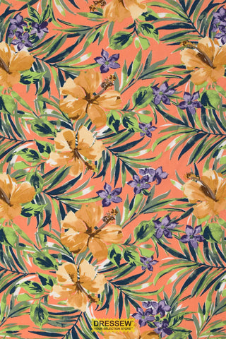 Hibiscus Challis Dark Peach / Multi
