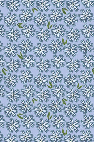 Hide & Seek Painted Daisies By Mackenzie Elston For Poppie Cotton Blue