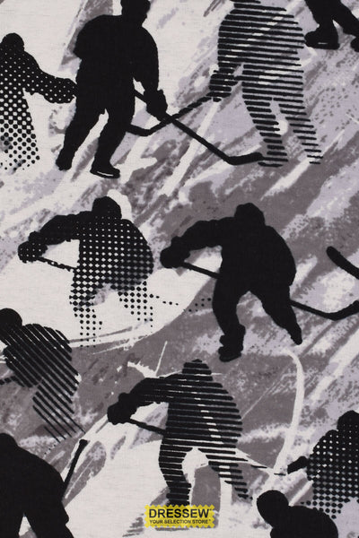 Hockey Players Flannelette Grey / Black