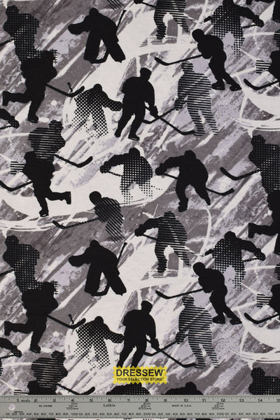 Hockey Players Flannelette Grey / Black