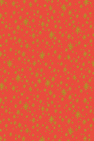 Holiday Classics Starry Night By Rifle Paper Co. For Cotton + Steel Red / Metallic