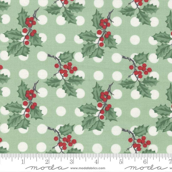 Holly Jolly Holly Dot By Urban Chiks For Moda Mint