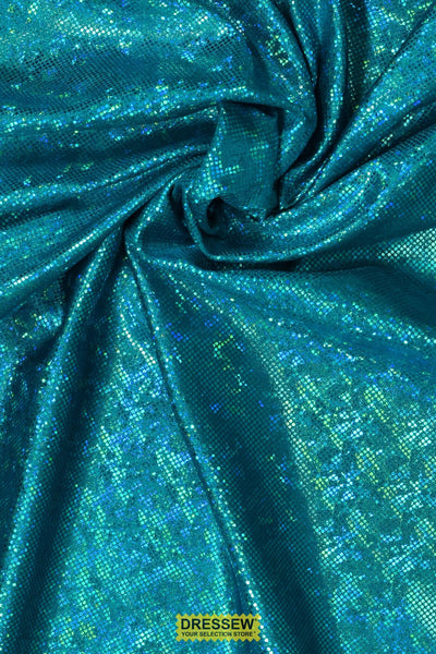 Hologram Lycra Turquoise