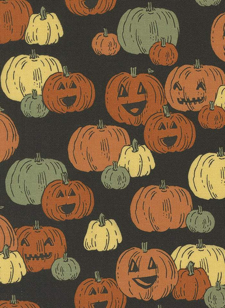Home Sweet Haunt Jack-O-Lanterns By Stacy Iest Hsu For Moda Midnight