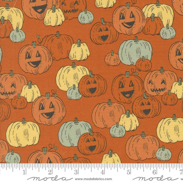 Home Sweet Haunt Jack-O-Lanterns By Stacy Iest Hsu For Moda Rust