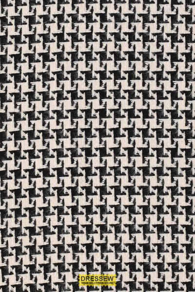 Houndstooth Coating Black / Ecru