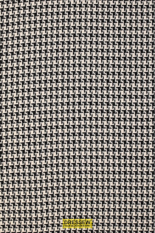 Houndstooth Coating Black / Ecru