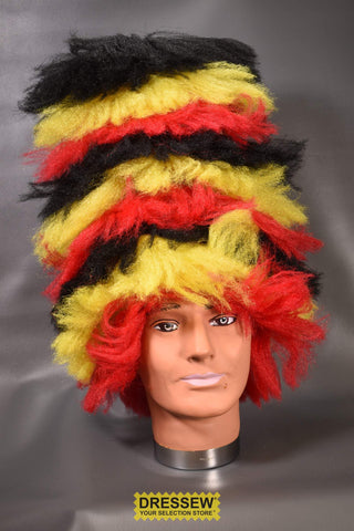 Huge Afro Wig Red / Yellow / Black