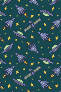 I Want to Believe Space Exploration Teal