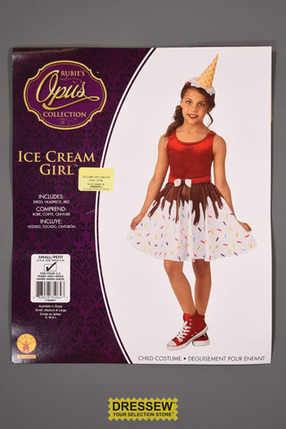 Ice Cream Girl Costume Child - Small