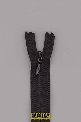 Invisible Closed End Zipper 10cm (4") Black