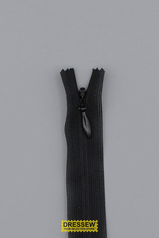 Invisible Closed End Zipper 15cm (6") Black