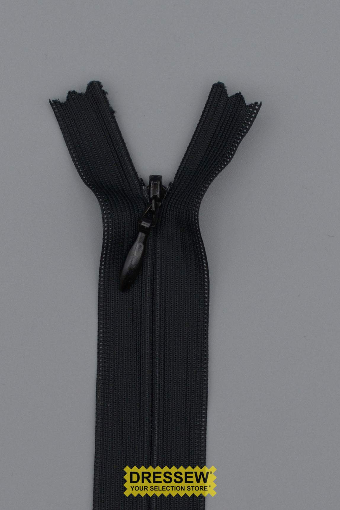 Invisible Closed End Zipper 18cm (7") Black