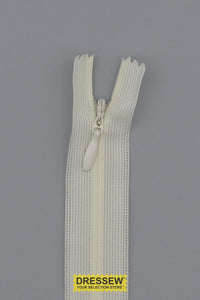 Invisible Closed End Zipper 18cm (7") Ivory