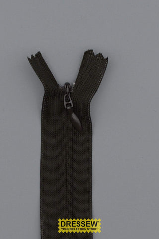 Invisible Closed End Zipper 20cm (8") Dark Brown