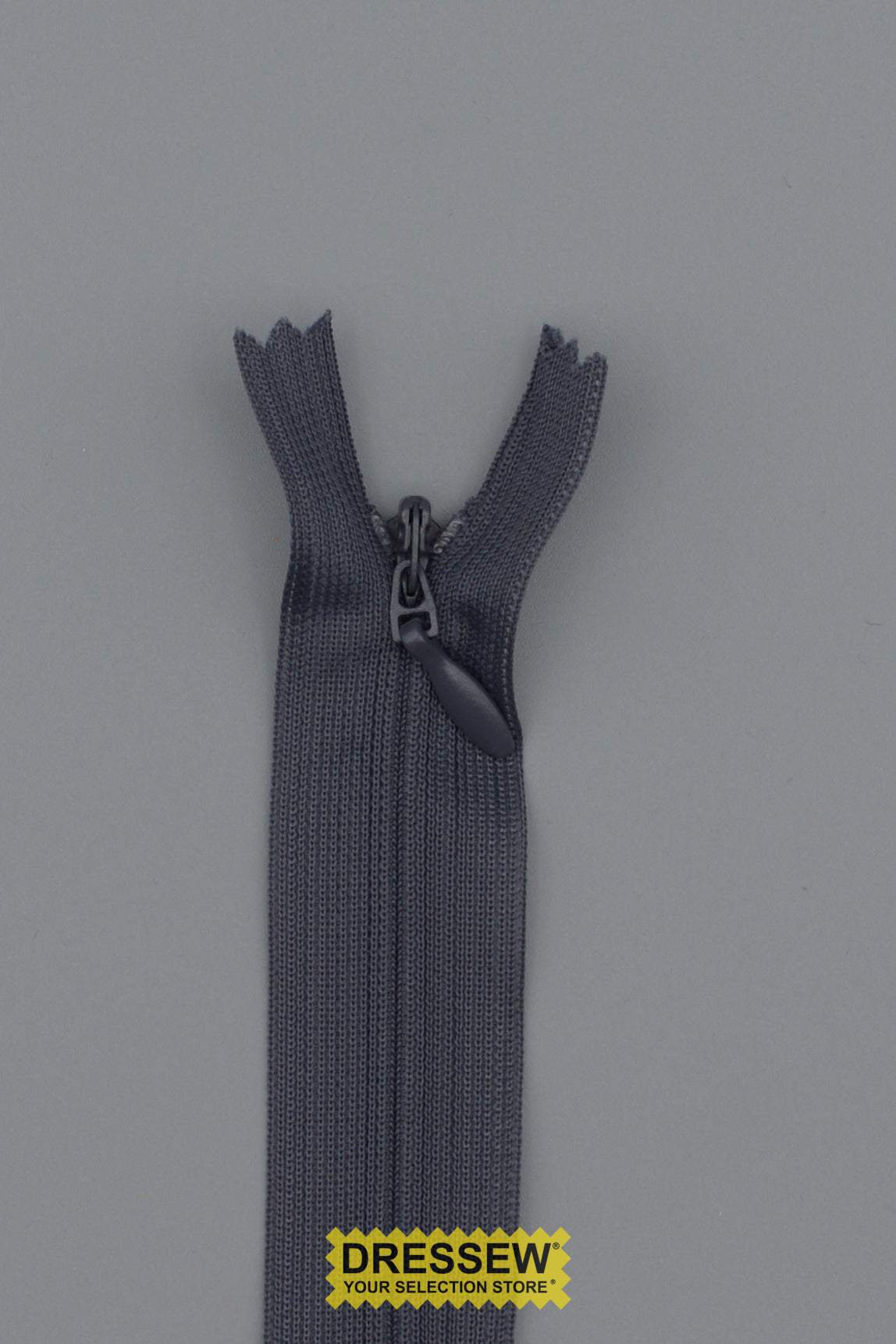 Invisible Closed End Zipper 20cm (8") Dark Grey
