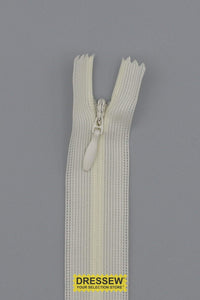 Invisible Closed End Zipper 20cm (8") Ivory