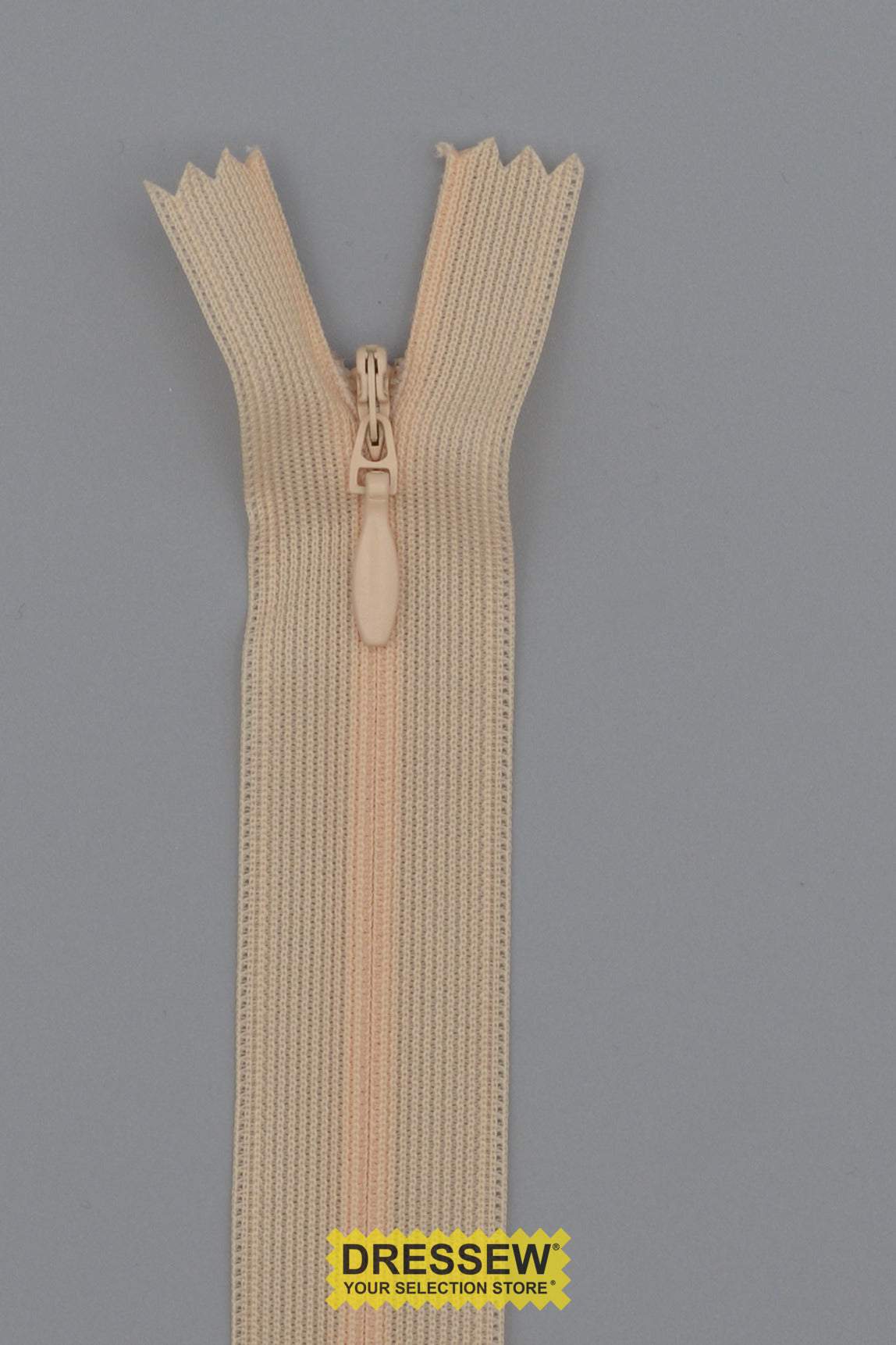 Invisible Closed End Zipper 20cm (8") Light Peach
