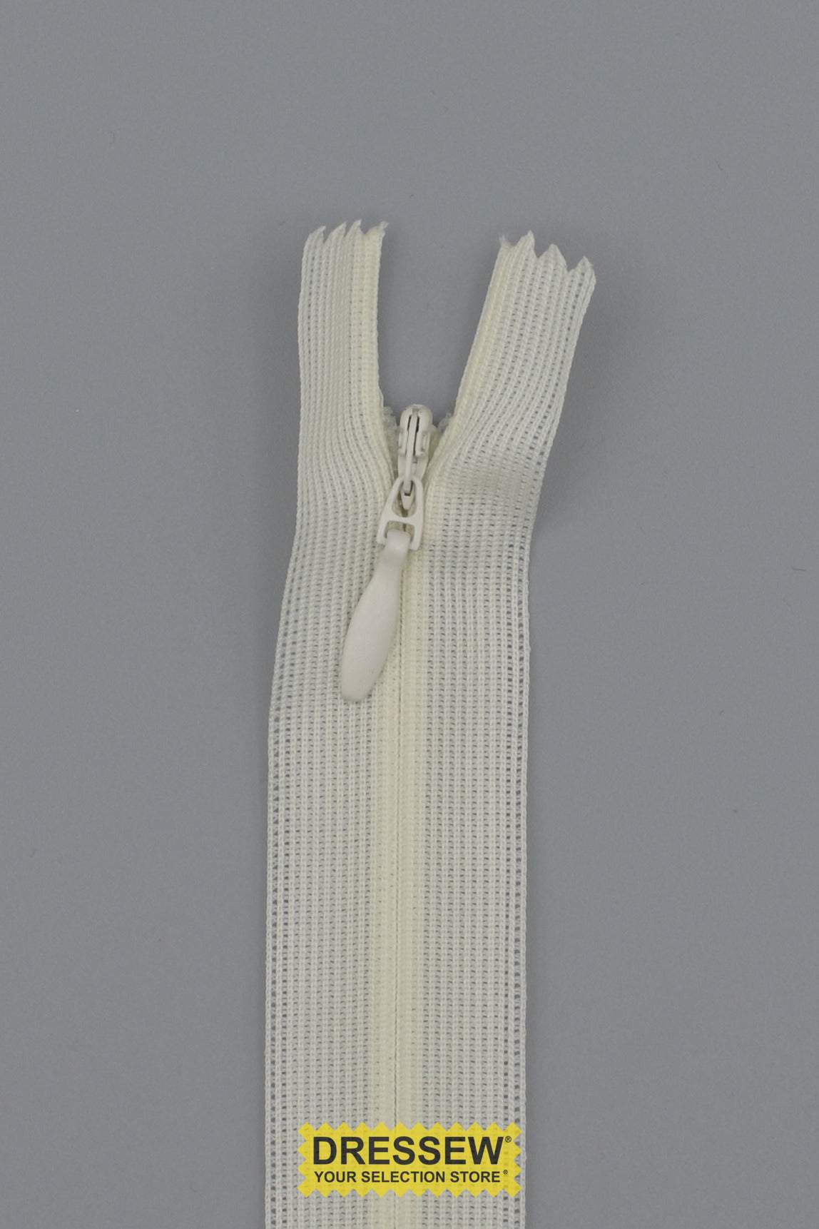 Invisible Closed End Zipper 23cm (9") Ivory