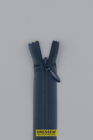Invisible Closed End Zipper 23cm (9") Navy