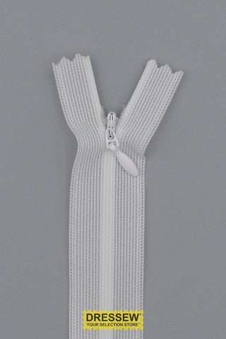 Invisible Closed End Zipper 30cm (12") White