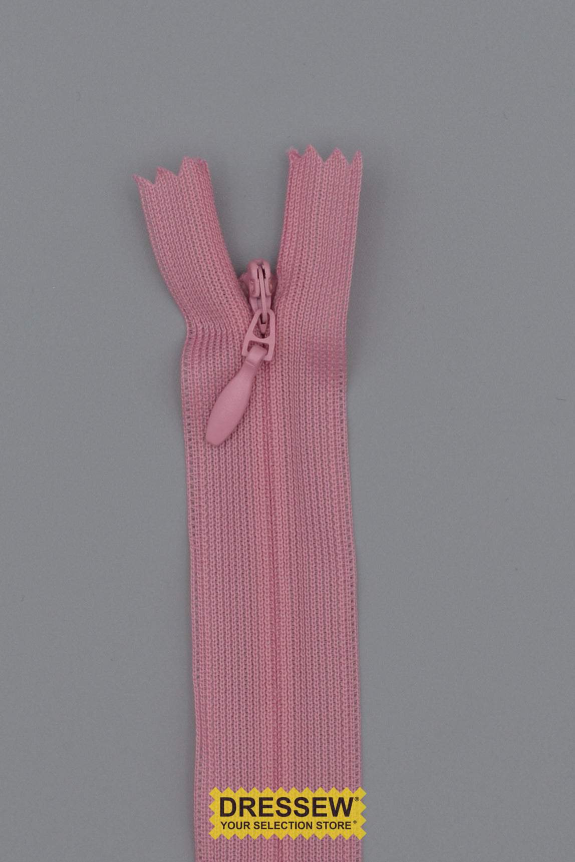 Invisible Closed End Zipper 55cm (22") Dusty Pink