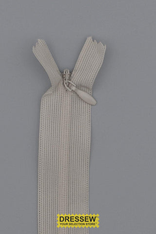 Invisible Closed End Zipper 55cm (22") Light Grey