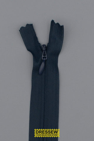 Invisible Closed End Zipper 55cm (22") Navy