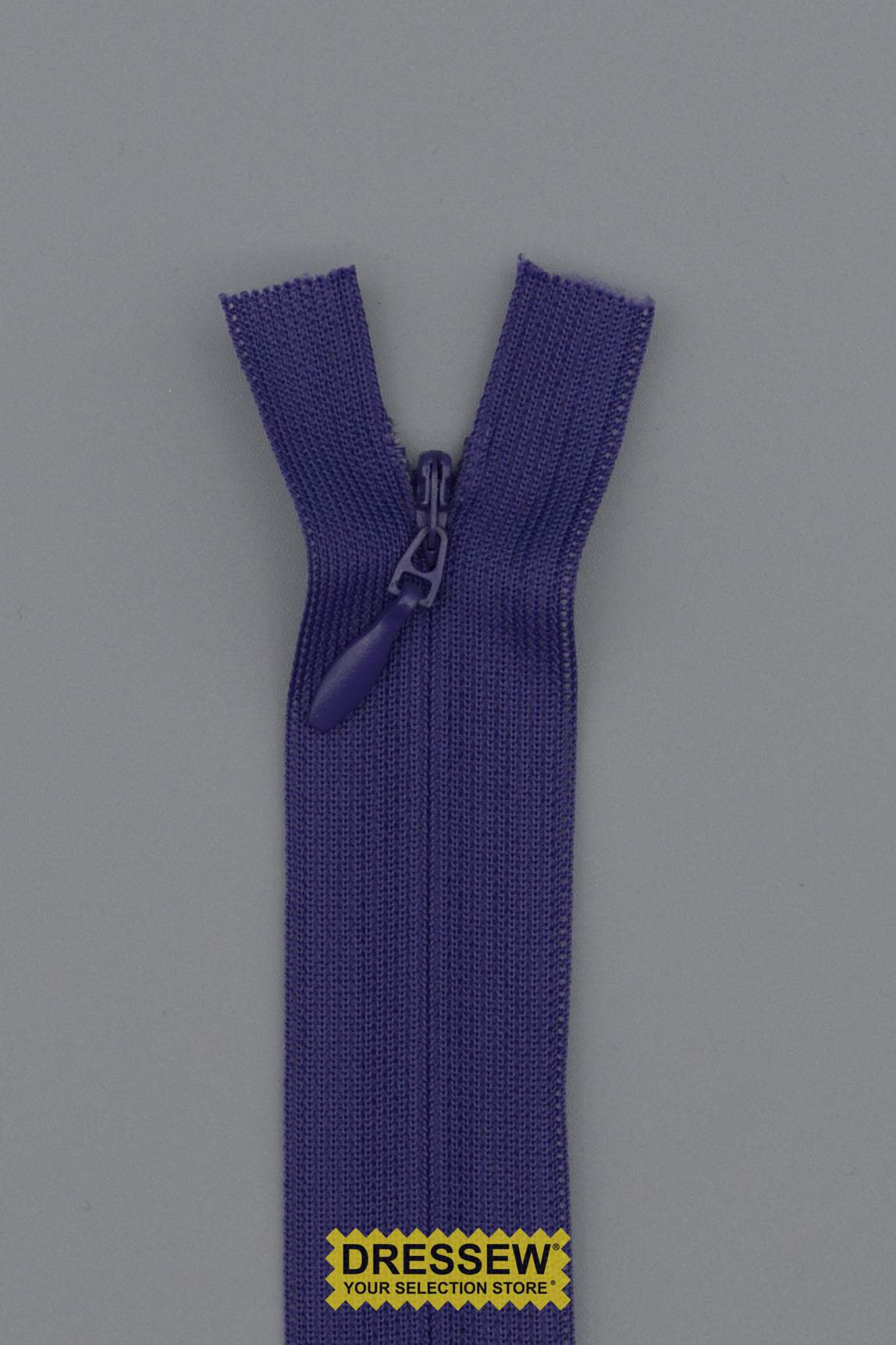 Invisible Closed End Zipper 55cm (22") Purple