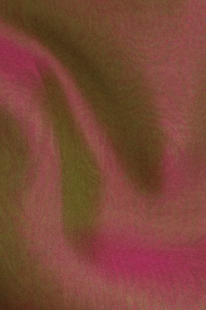 Iridescent Silk Chiffon Berry / Lime
