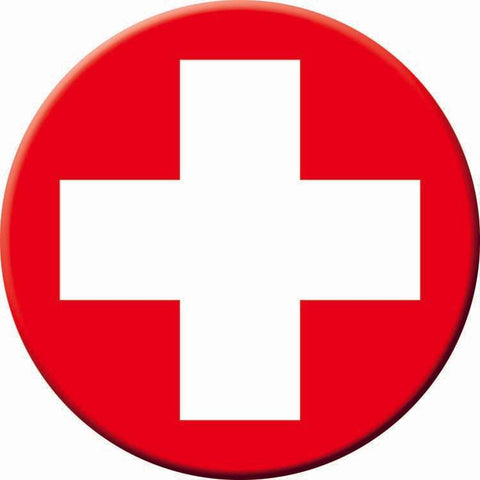 Iron-On Applique White Cross