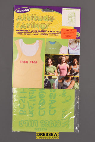 Iron-On Attitude Sayings Class Clown Key Lime