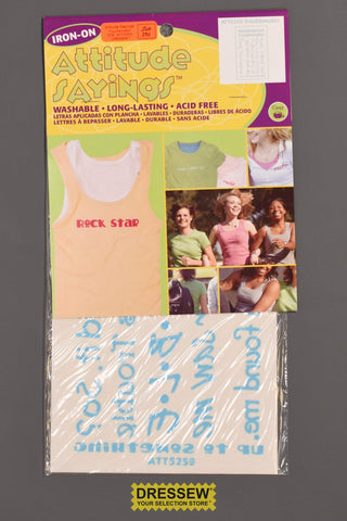 Iron-On Attitude Sayings Troublemaker Blue