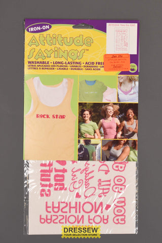 Iron-On Attitude Sayings You Go Girl Pink