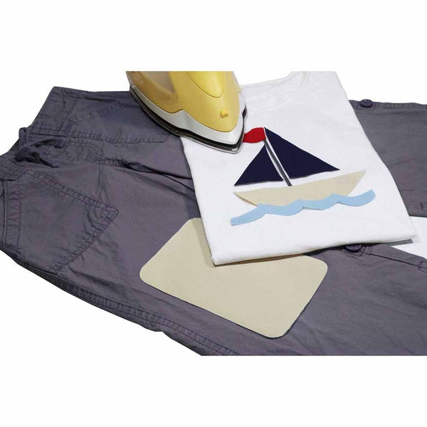 Iron-On Drill Patches White