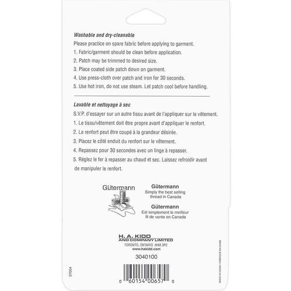 Iron-On Drill Patches White