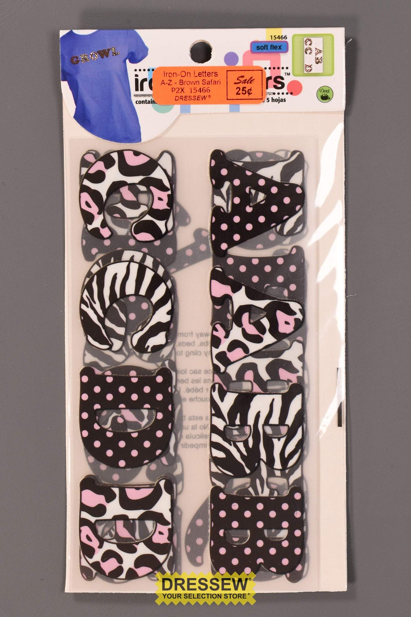 Iron-On Letters - 1-1/4" - A-Z Brown Safari