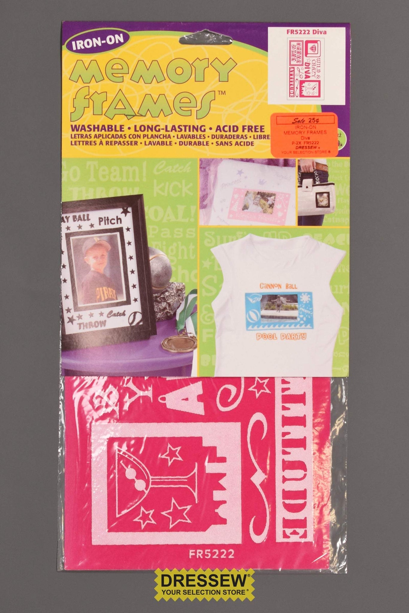 Iron-On Memory Frames Diva Fuchsia