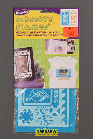Iron-On Memory Frames Pool Blue / Gold