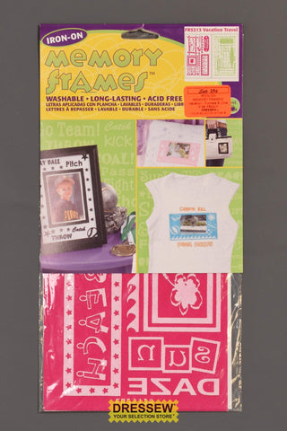 Iron-On Memory Frames Vacation Fuchsia & Lime