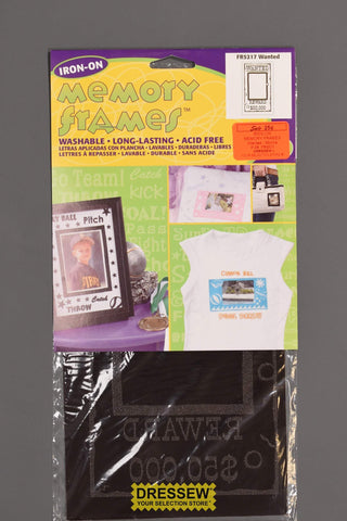 Iron-On Memory Frames Wanted Mocha