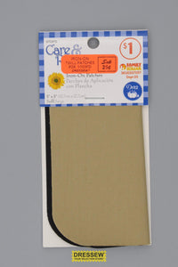 Iron-On Twill Patches 5" x 5" Black & Beige