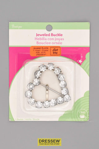 Jeweled Buckle Heart Crystal