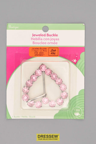 Jeweled Buckle Heart Light Pink