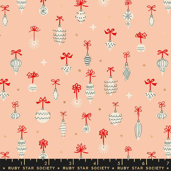 Jolly Darlings Ornamentals By Ruby Star Society For Moda Peach / Metallic