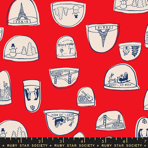 Jolly Darlings Snowglobes By Ruby Star Society For Moda Dark Ruby