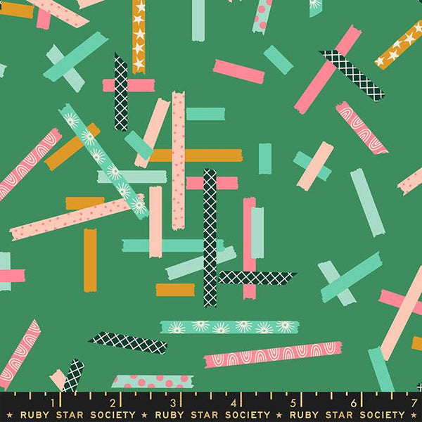 Jolly Darlings Washi Tape By Ruby Star Society For Moda Emerald